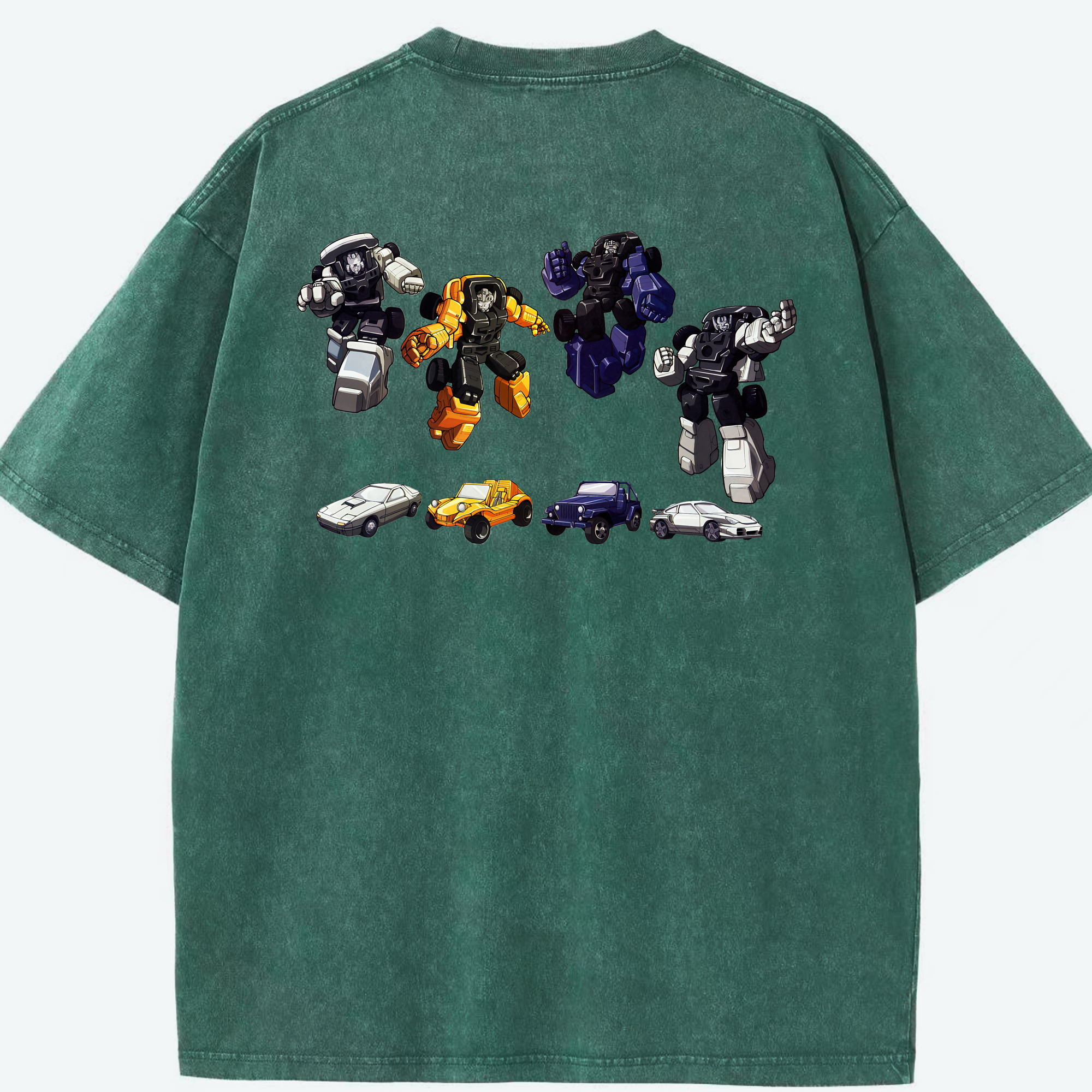 （画像用） Transformers トランスフォーマー 綿100% ヴィンテージ風 半袖Tシャツ（背面プリント）